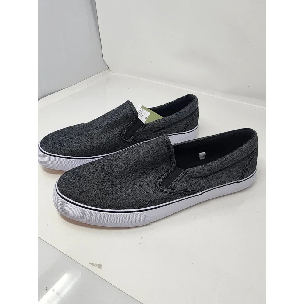 Goodfellow & Co Mens Phillip Slip On Shoes Gray Cotton Blend Casual Size 10